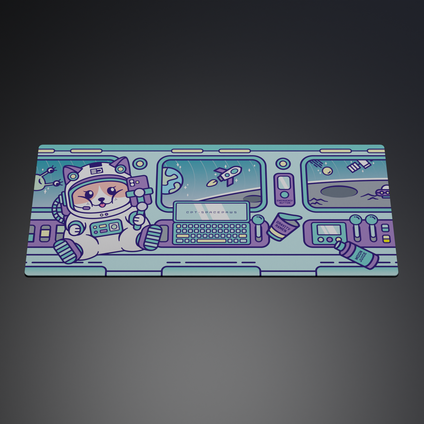 [In Stock] SPACEPAWS DESKMAT